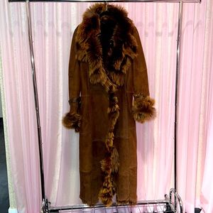 Rizal Brown Fur Coat 100% Mouton-Shearling